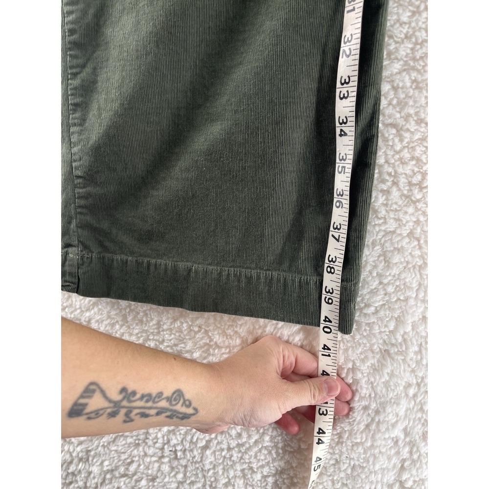 Weatherproof Vintage Pants Women's Size 14 Olive Stretch Wide Leg Corduroy Retro - Picture 5 of 10